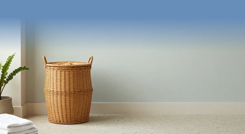 Ilustrasi keranjang laundry rotan, bukan penawaran nyata